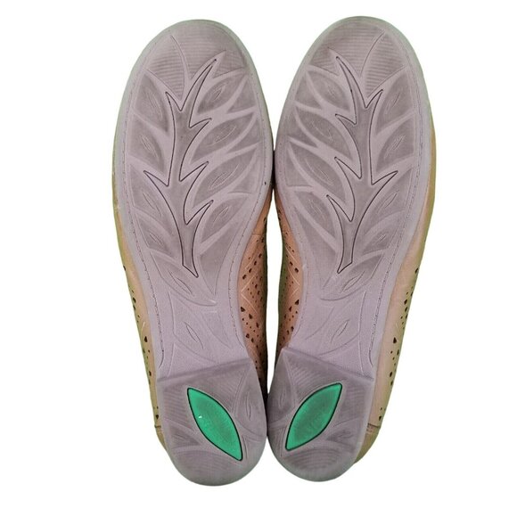 ✅EARTH ROYALE SAND BROWN LEATHER BALLET FLATS WOMENS Size 9B LOAFERS DRESS SHOES - Picture 2 of 16